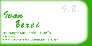 ivan berei business card